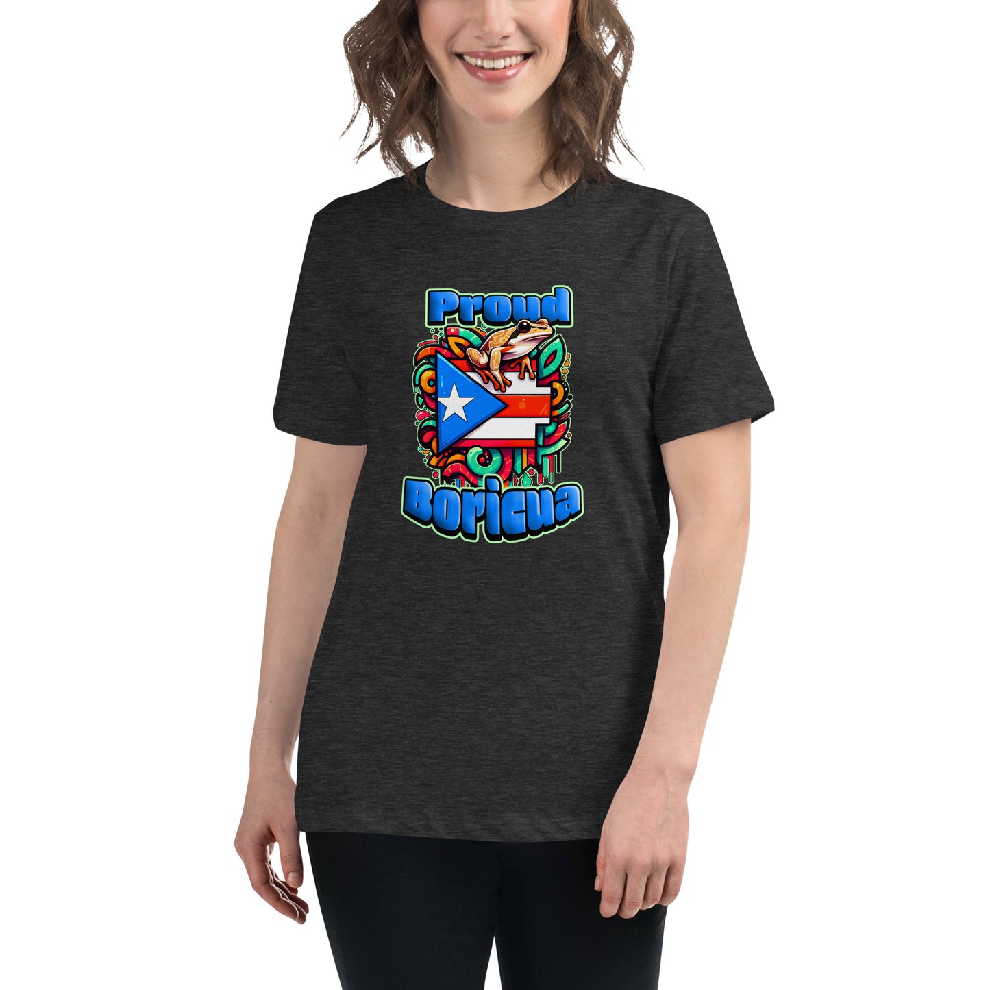 Graffytees Proud Boricua Women's Relaxed T-Shirt