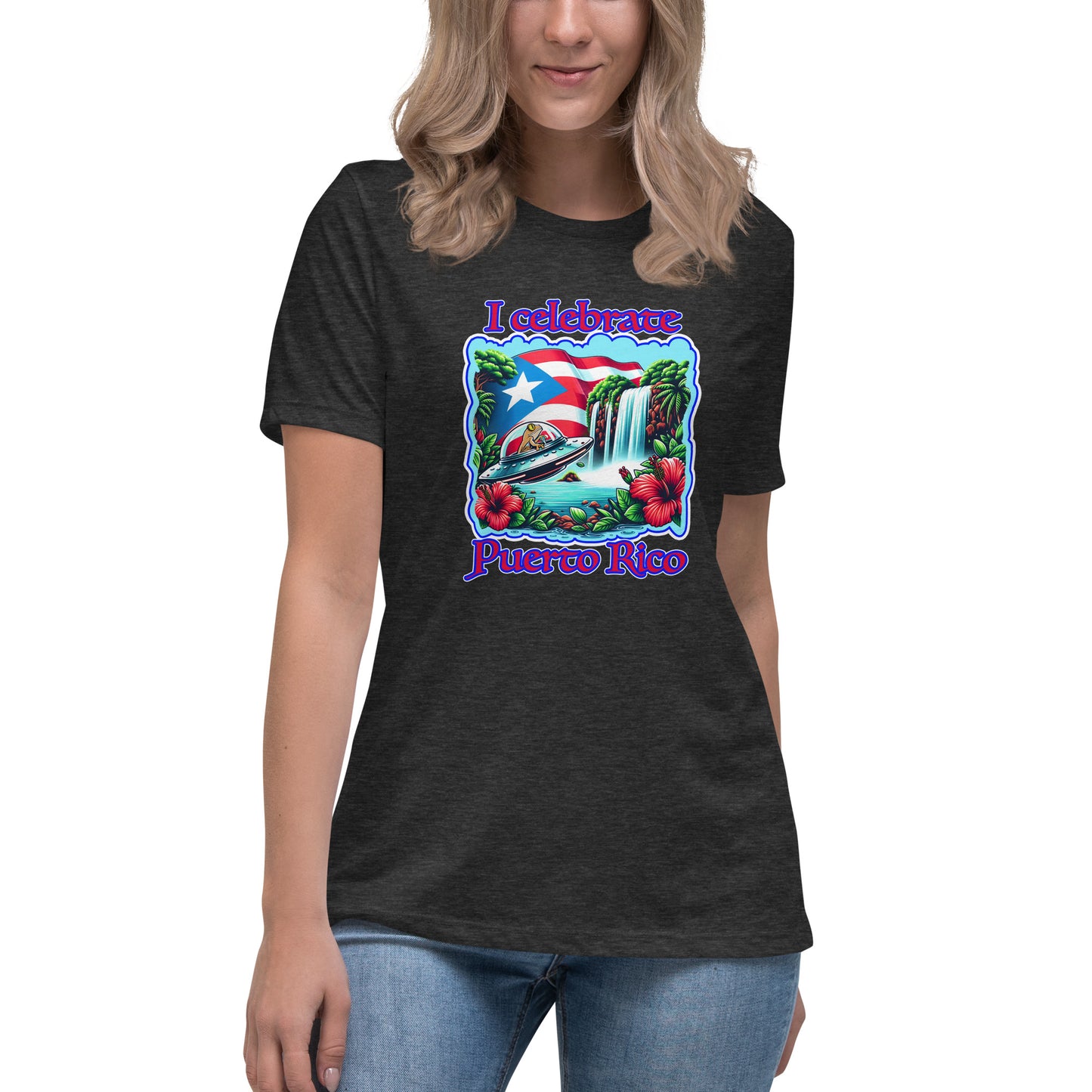 Graffytees I celebrate Puerto Rico Women's Relaxed T-Shirt