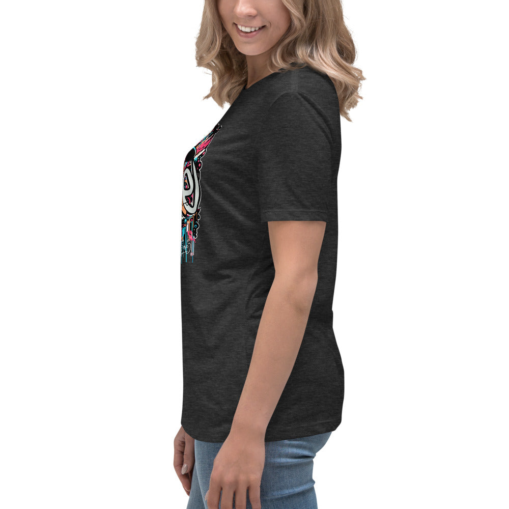 Graffytees Loud Love Graffiti design Women's Relaxed T-Shirt