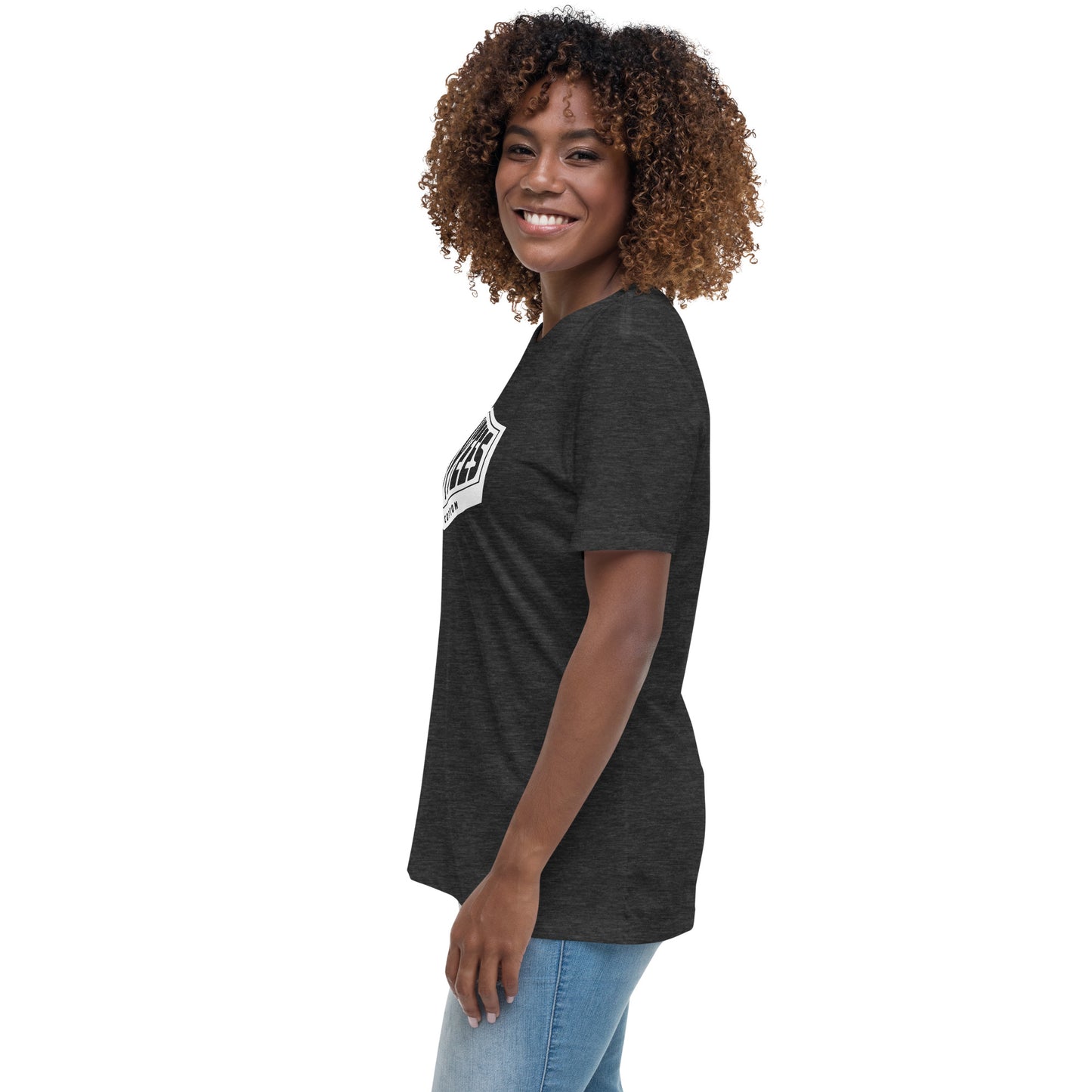 Graffytees white Diamond design Women's Relaxed T-Shirt