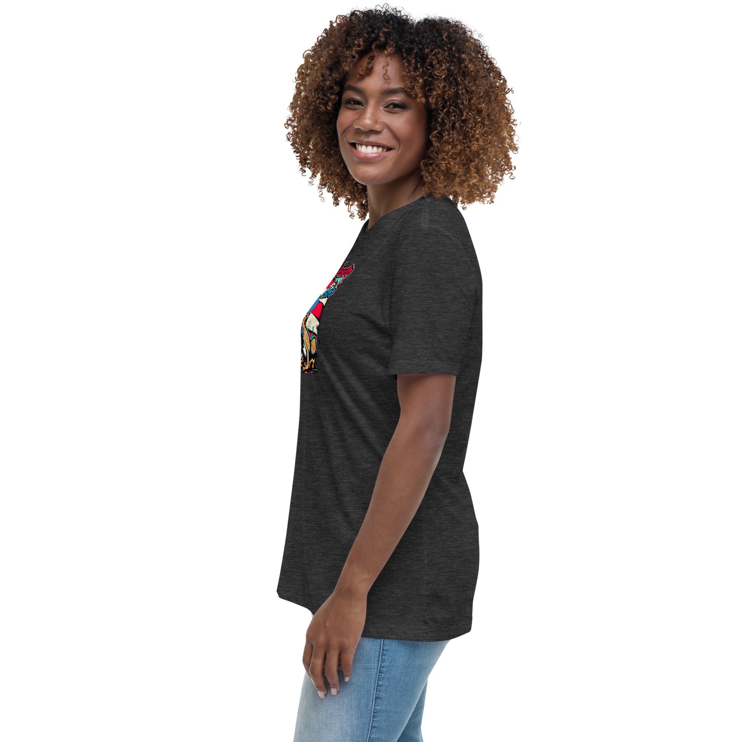 Graffytees Puerto Rico flag and Coqui Women's Relaxed T-Shirt