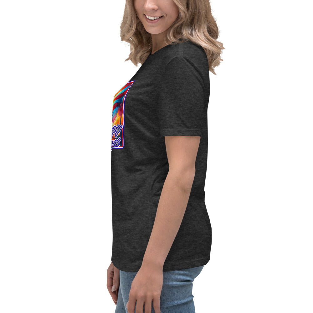 Graffytees Happy 4th of July Women's Relaxed T-Shirt