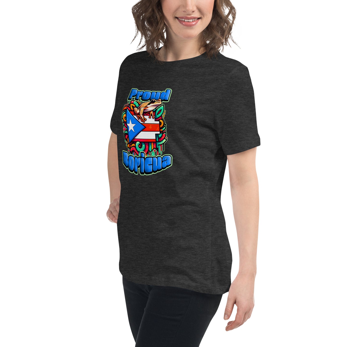 Graffytees Proud Boricua Women's Relaxed T-Shirt