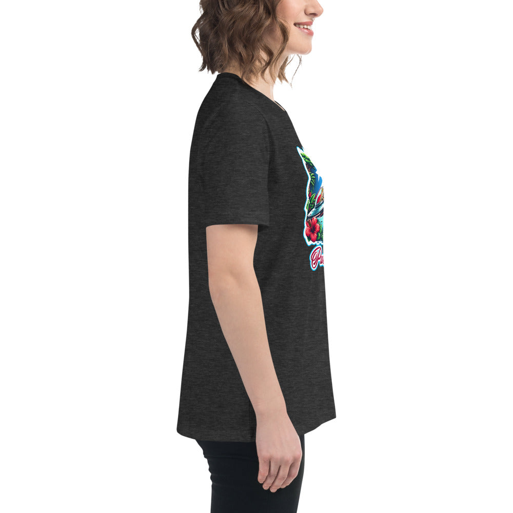 Graffytees Puerto Rico Coqui in UFO Women's Relaxed T-Shirt