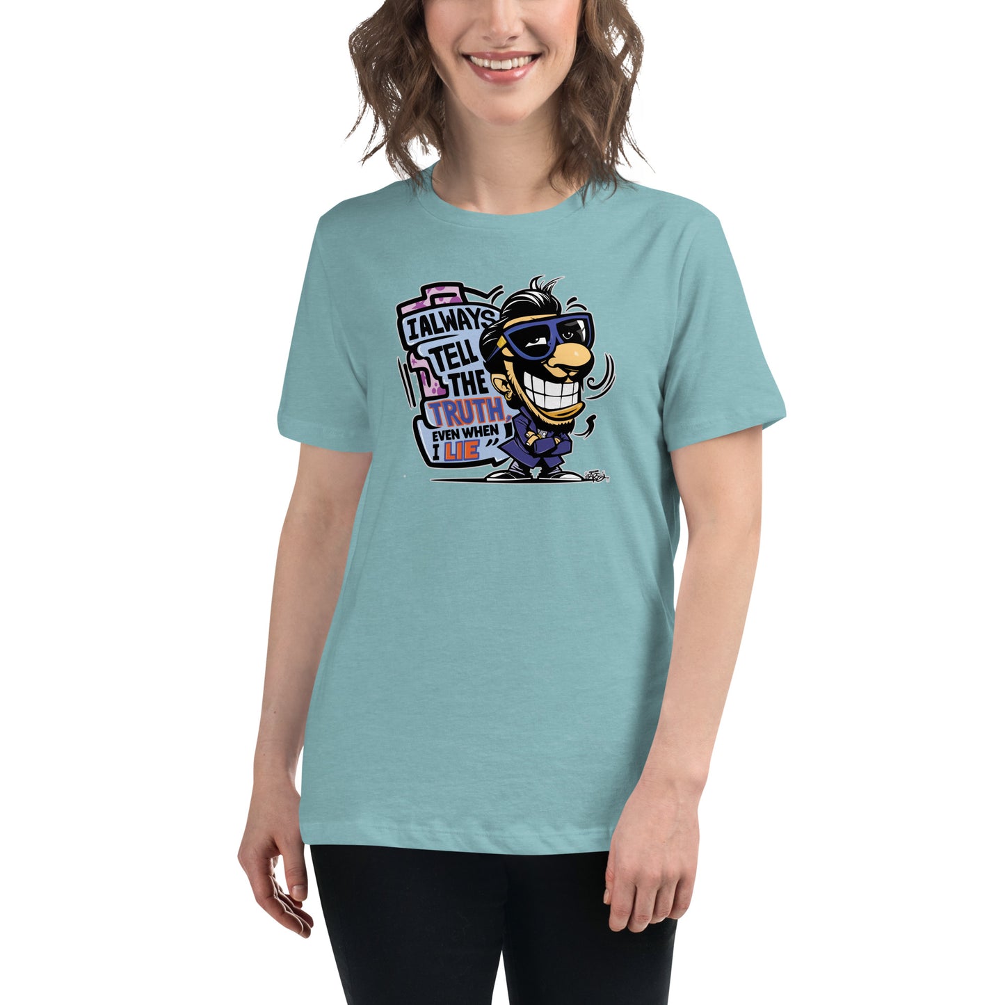 Graffytees Truth & Lies Women's Relaxed T-Shirt