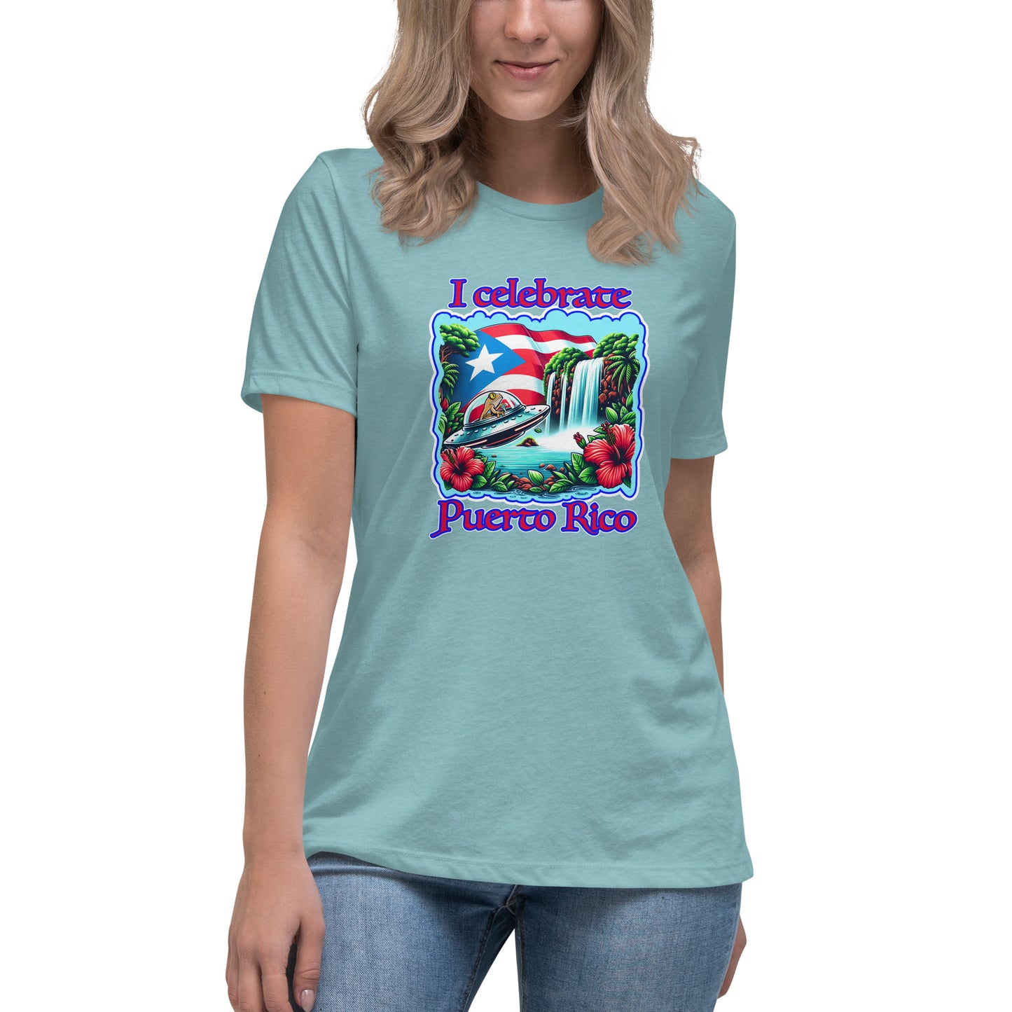 Graffytees I celebrate Puerto Rico Women's Relaxed T-Shirt
