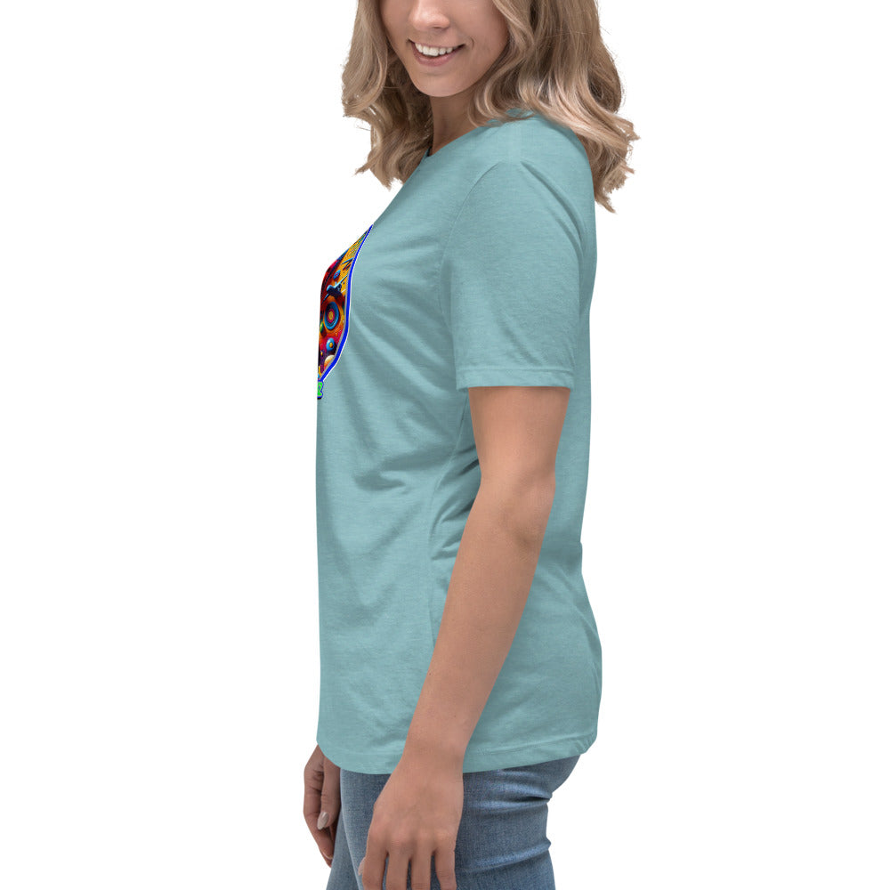 Graffytees Artful Alienz colorful graffiti design Women's Relaxed T-Shirt