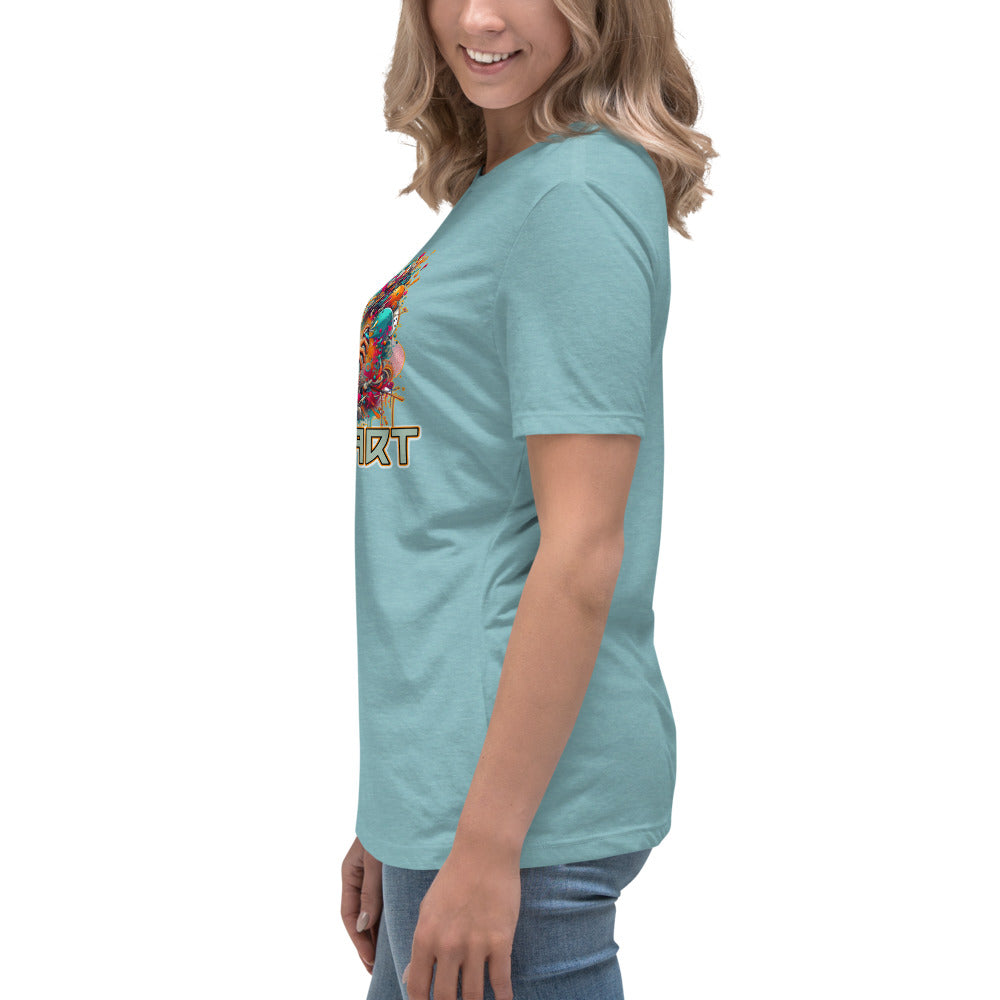 GraffyTees CRE-8 Art girl graph Artist Women's Relaxed T-Shirt