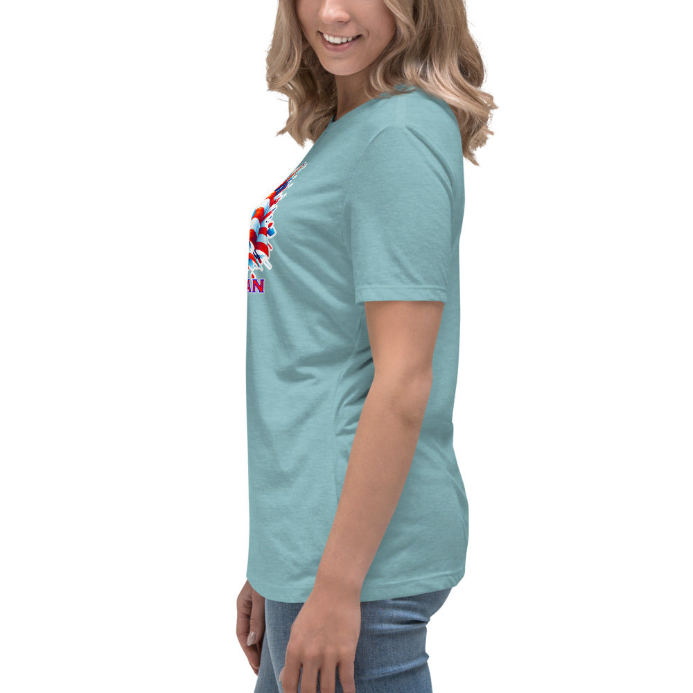 Graffytees AME-RICAN flags US-PR Women's Relaxed T-Shirt