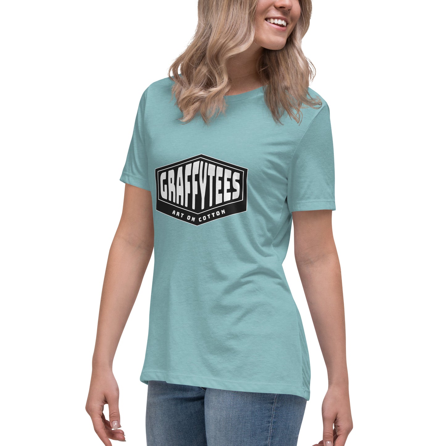 Graffytees black diamond design Women's Relaxed T-Shirt