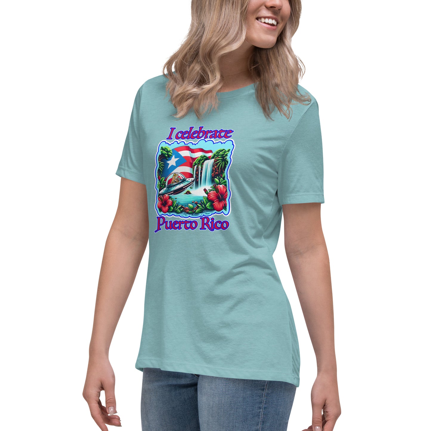 Graffytees I celebrate Puerto Rico Women's Relaxed T-Shirt