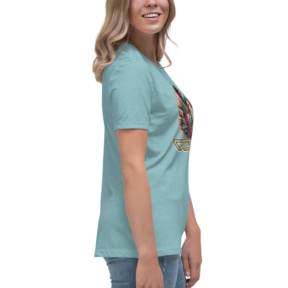 GraffyTees CRE-8 Art girl graph Artist Women's Relaxed T-Shirt