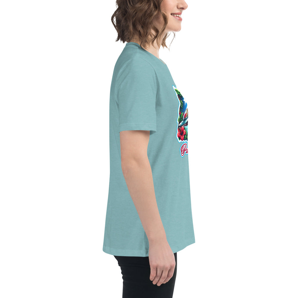 Graffytees Puerto Rico Coqui in UFO Women's Relaxed T-Shirt