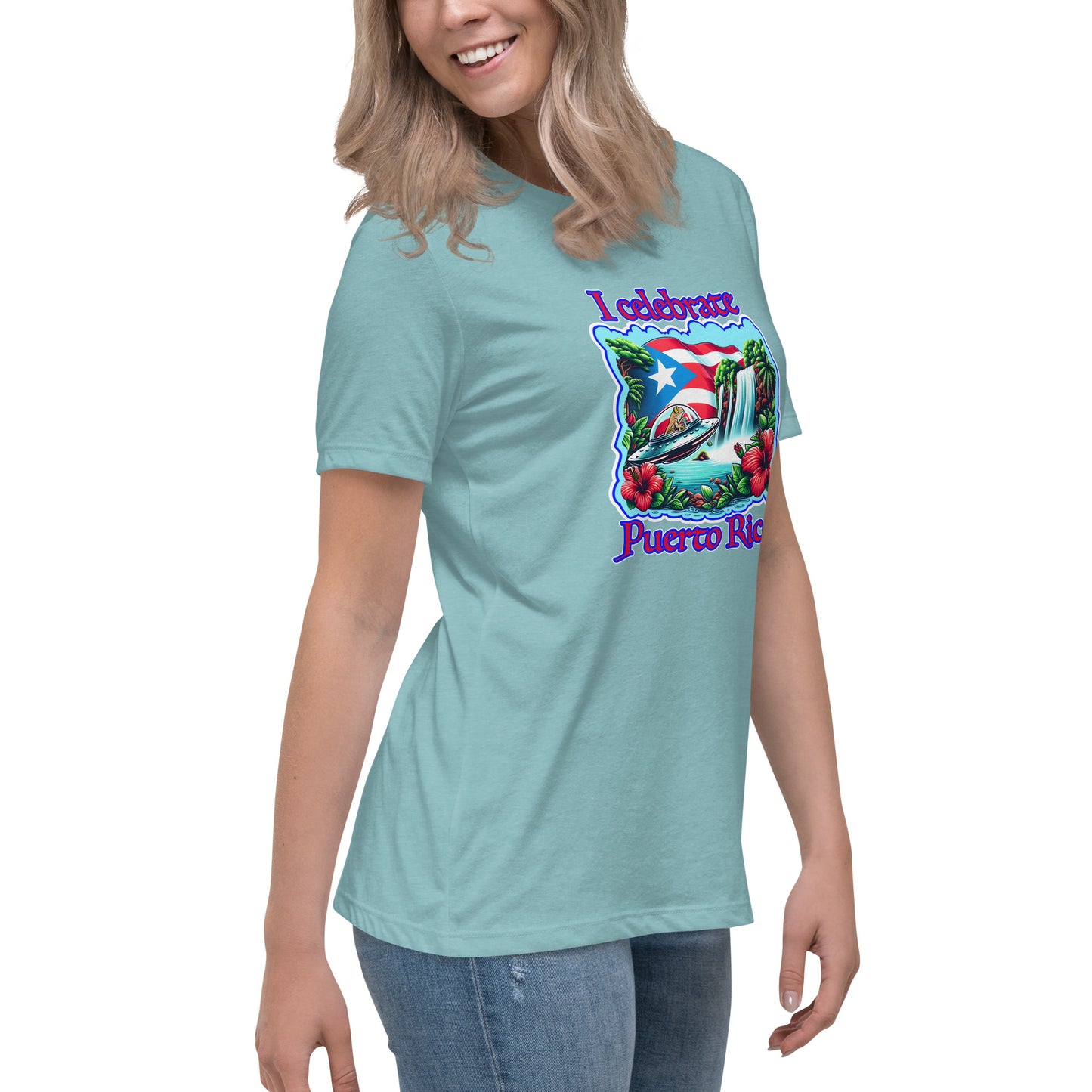 Graffytees I celebrate Puerto Rico Women's Relaxed T-Shirt