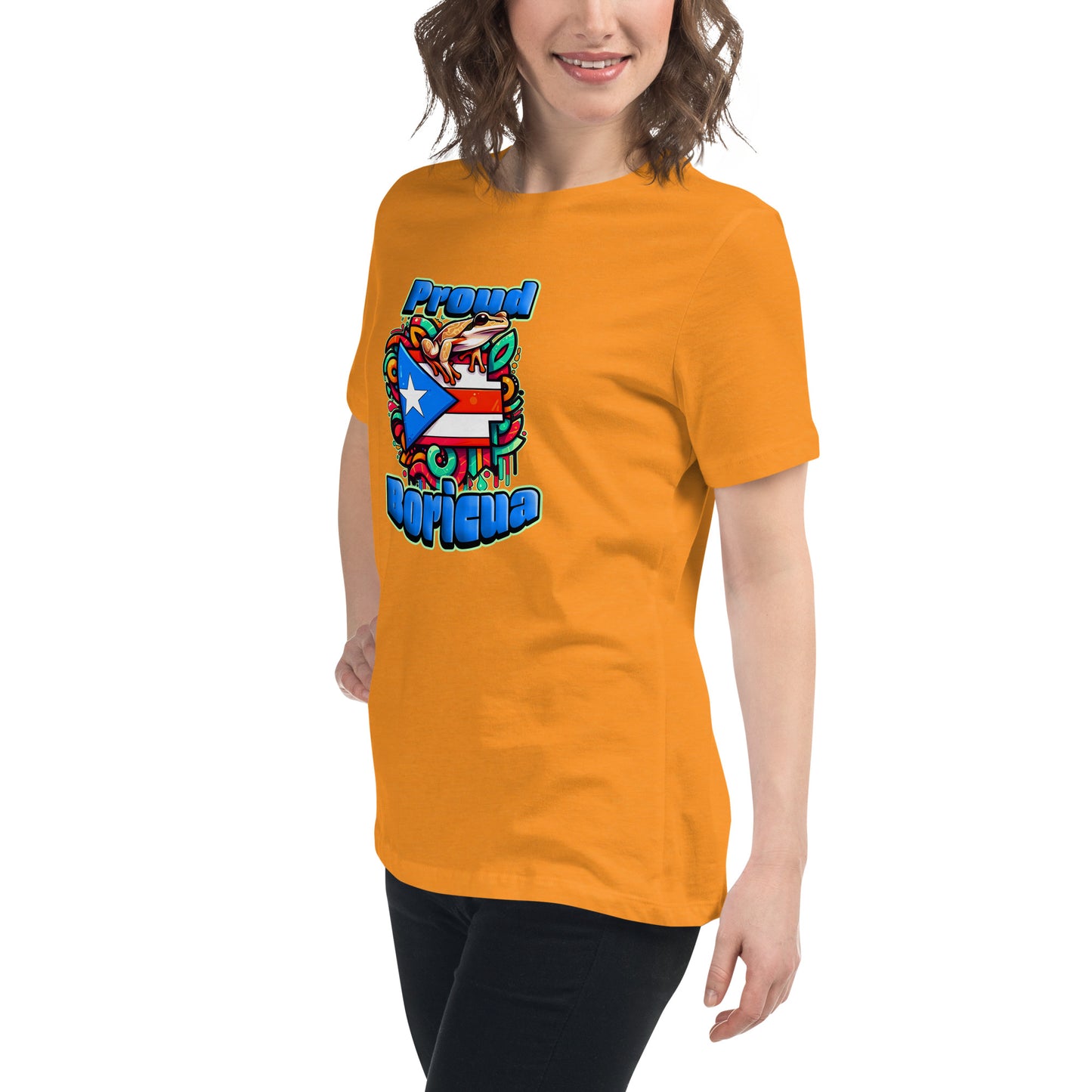 Graffytees Proud Boricua Women's Relaxed T-Shirt