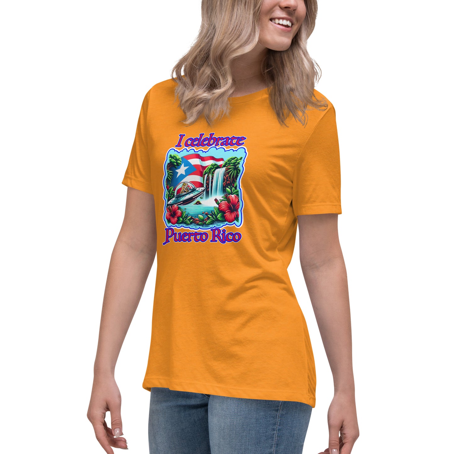 Graffytees I celebrate Puerto Rico Women's Relaxed T-Shirt
