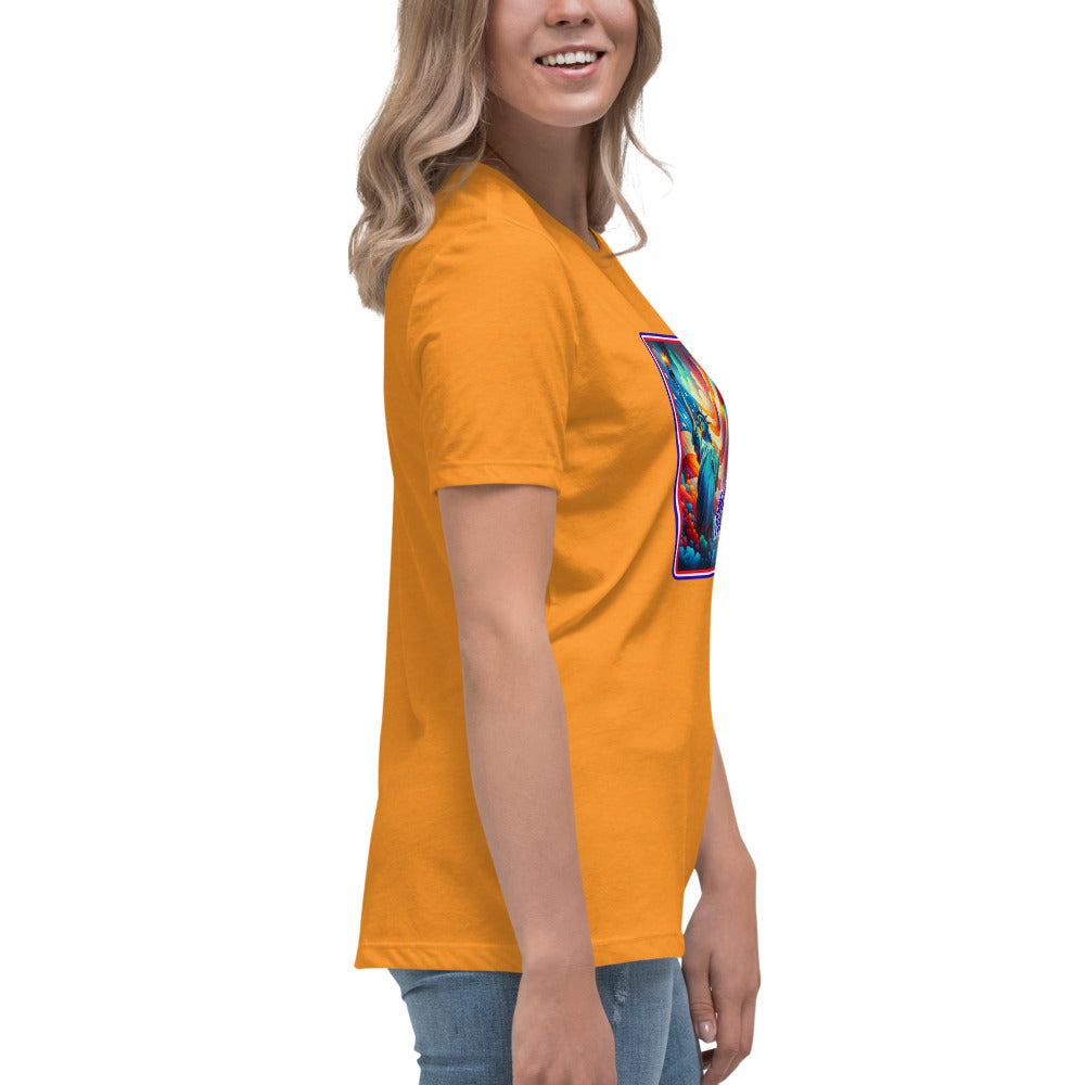 Graffytees Happy 4th of July Women's Relaxed T-Shirt