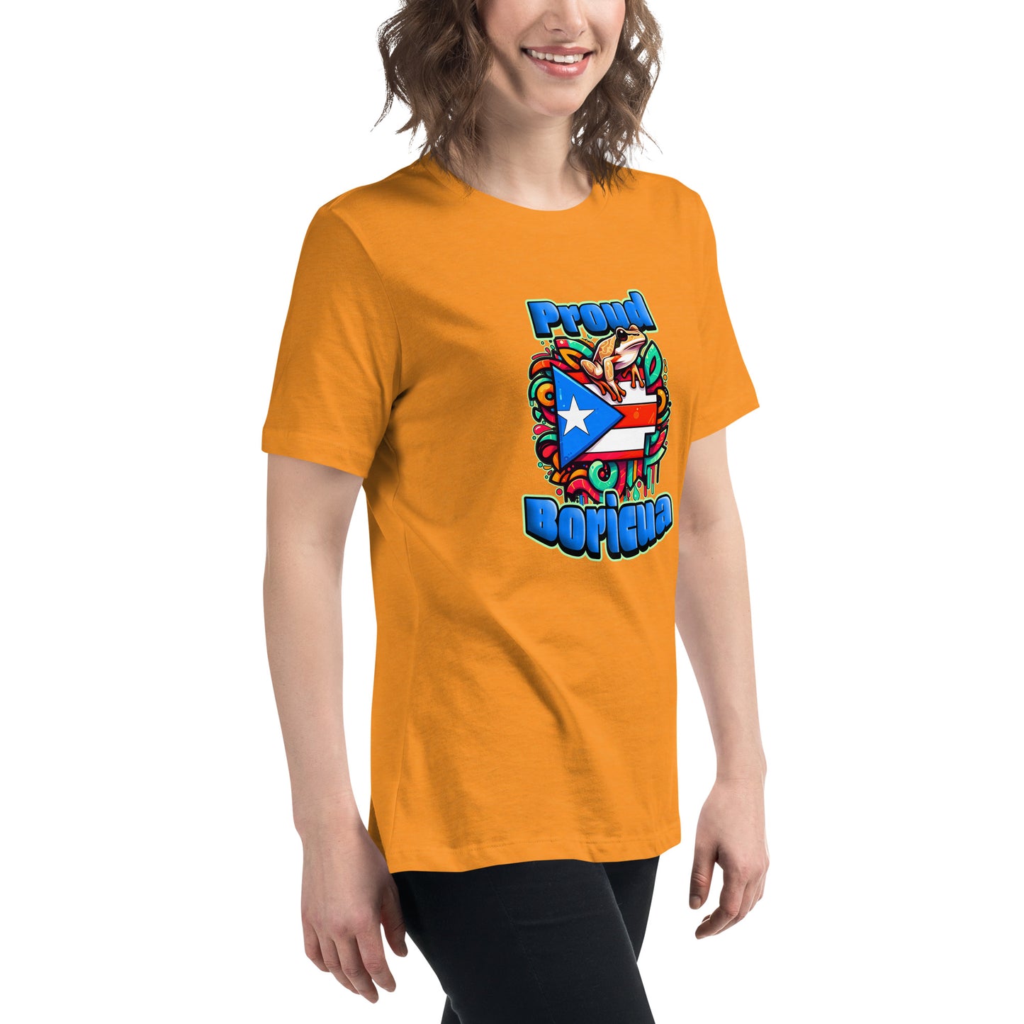 Graffytees Proud Boricua Women's Relaxed T-Shirt