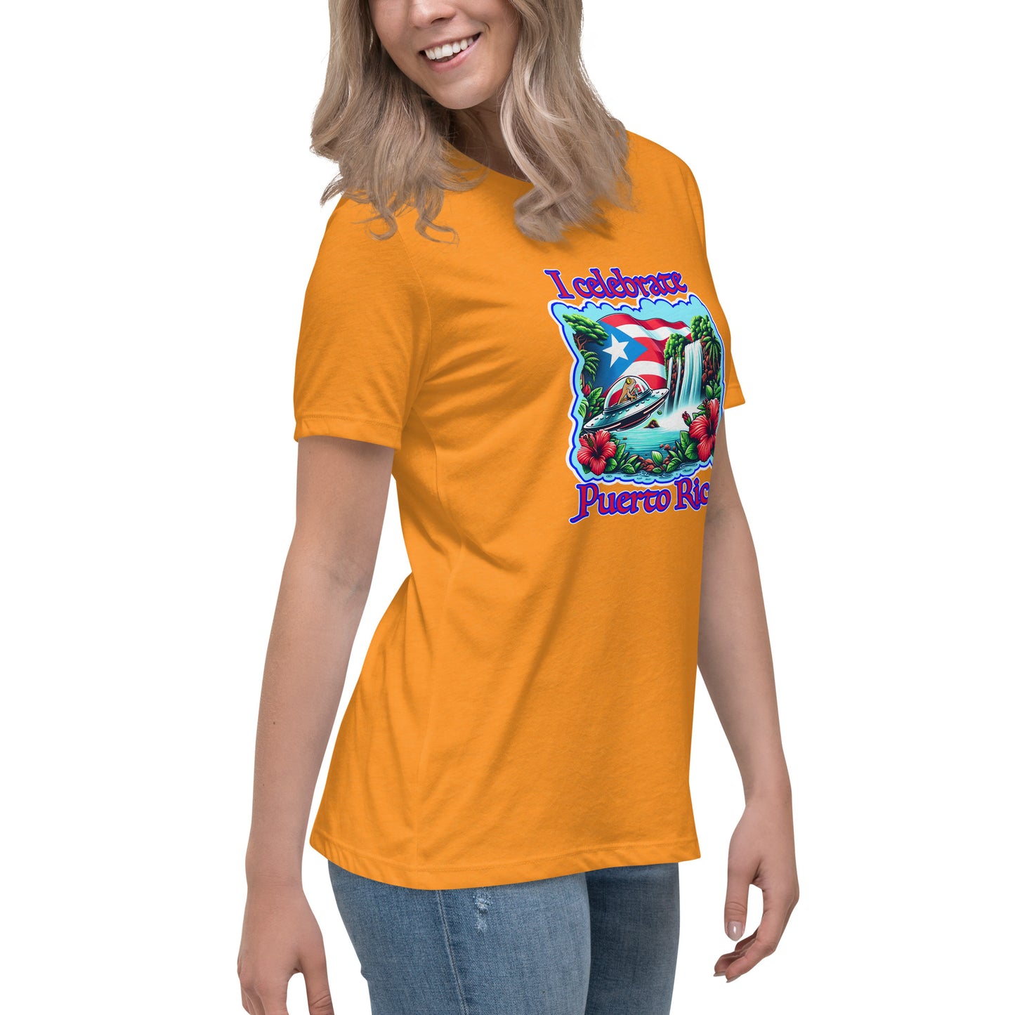 Graffytees I celebrate Puerto Rico Women's Relaxed T-Shirt