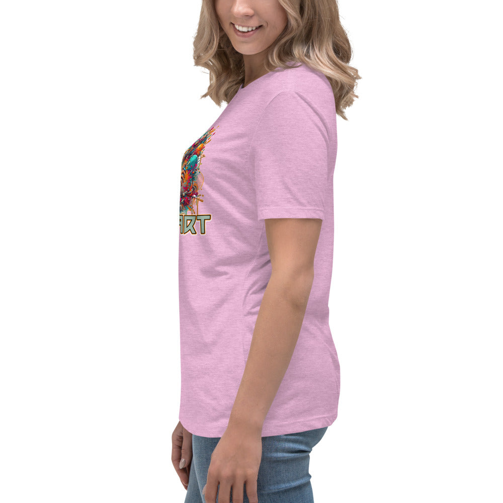 GraffyTees CRE-8 Art girl graph Artist Women's Relaxed T-Shirt