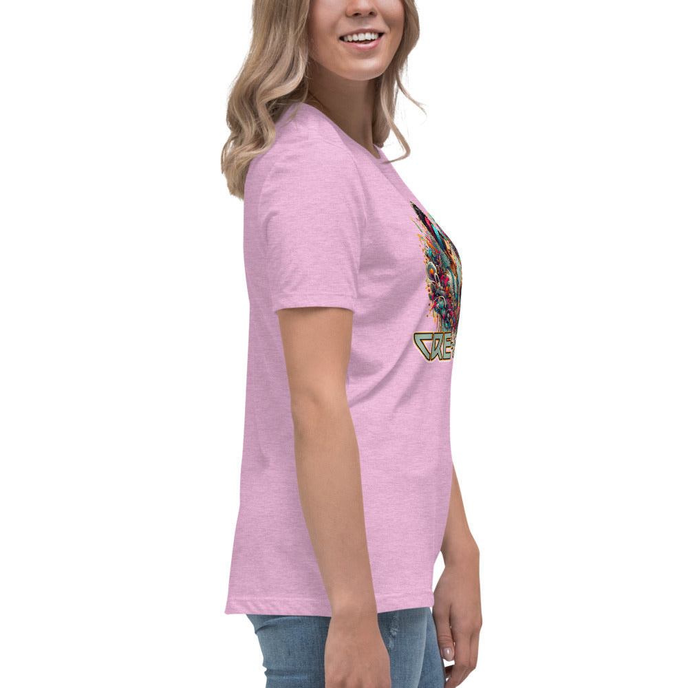 GraffyTees CRE-8 Art girl graph Artist Women's Relaxed T-Shirt