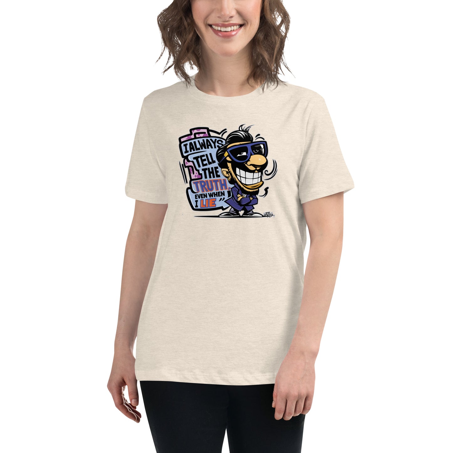 Graffytees Truth & Lies Women's Relaxed T-Shirt