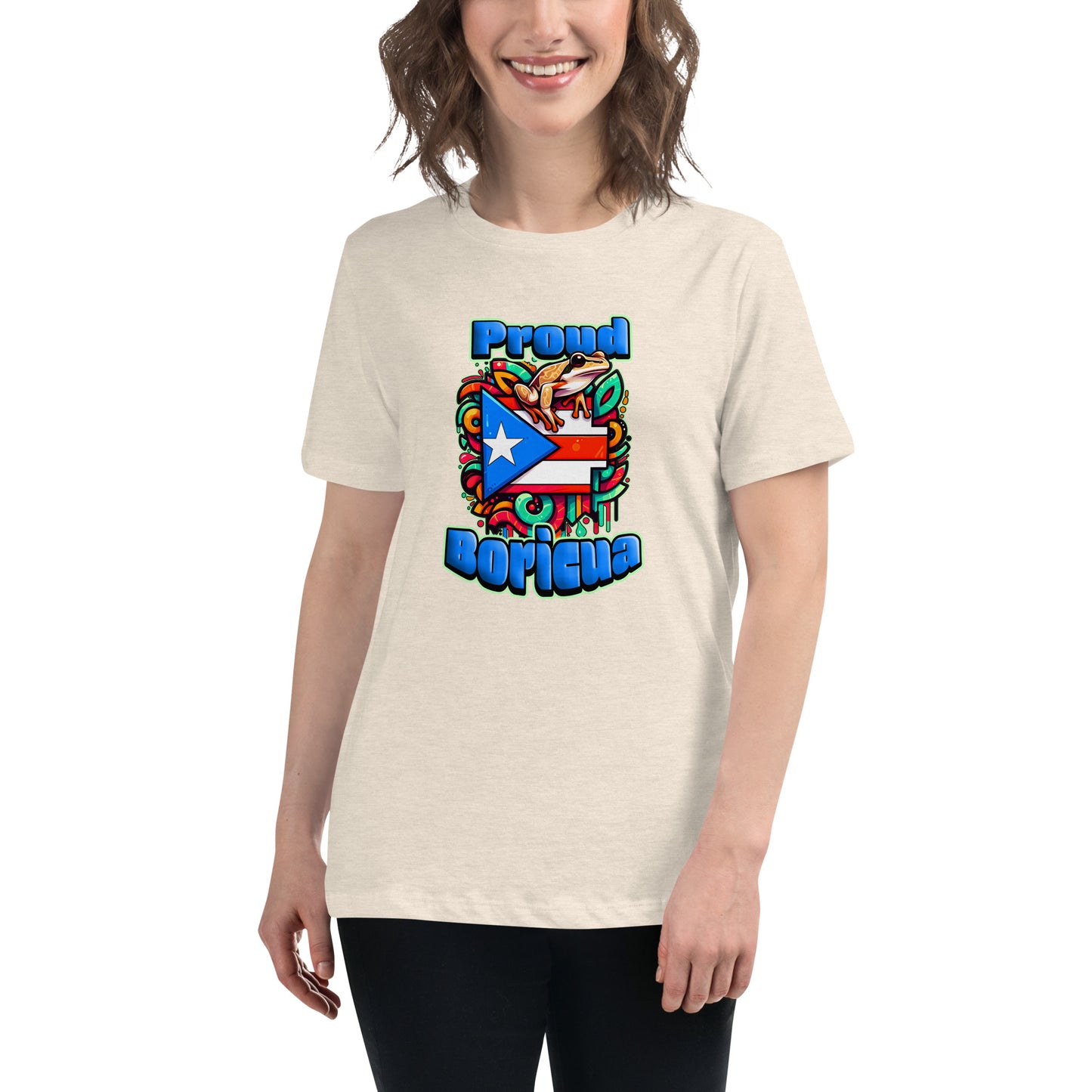 Graffytees Proud Boricua Women's Relaxed T-Shirt