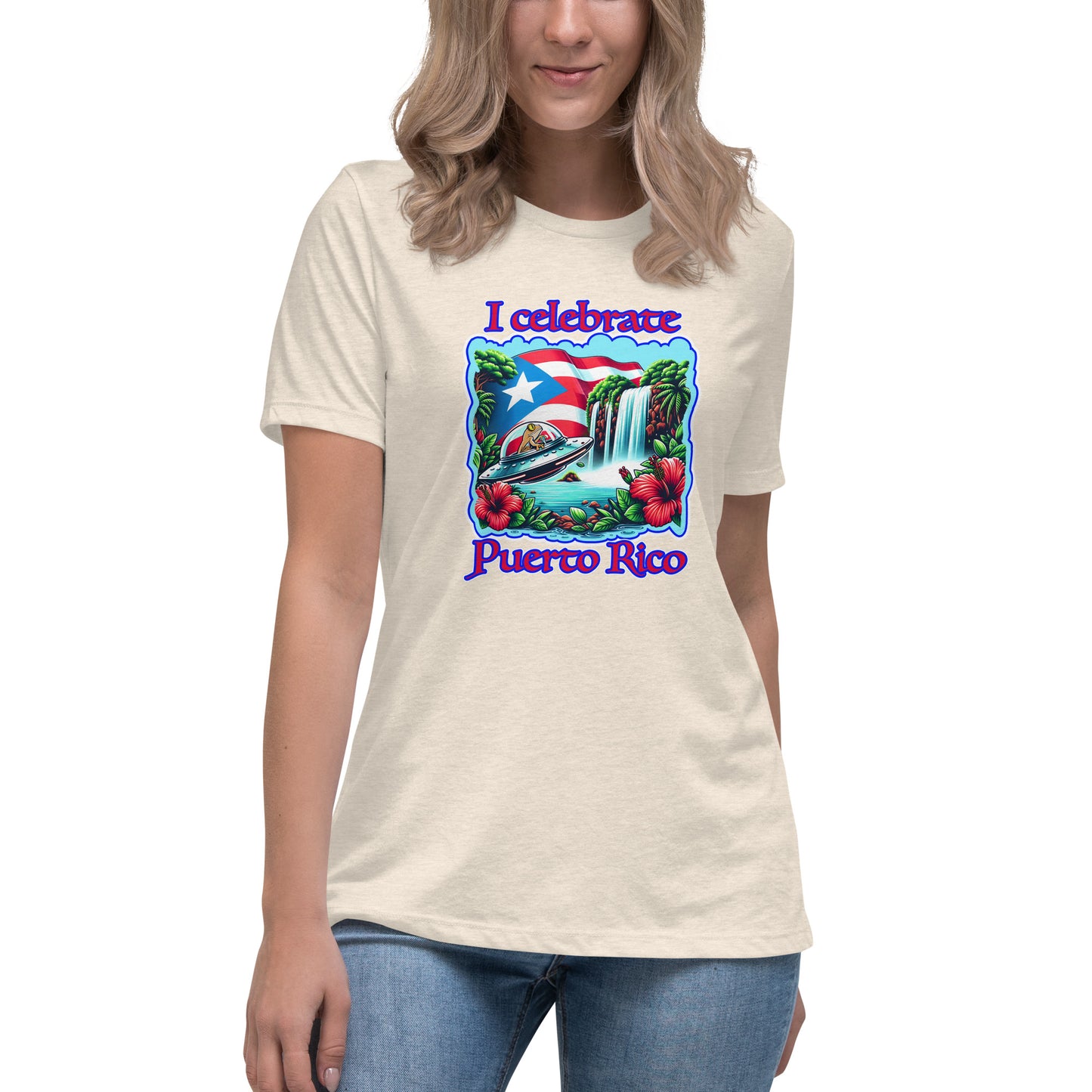 Graffytees I celebrate Puerto Rico Women's Relaxed T-Shirt