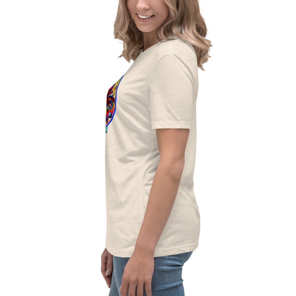Graffytees Artful Alienz colorful graffiti design Women's Relaxed T-Shirt