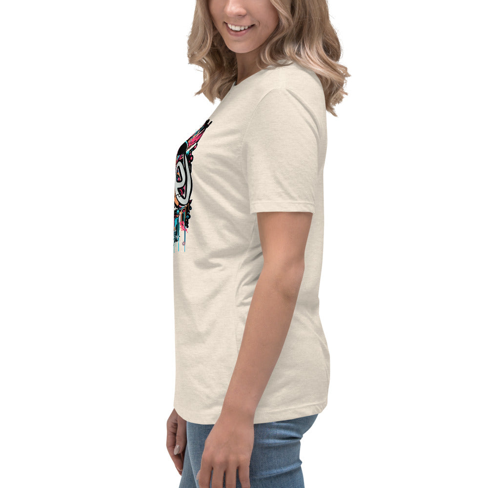 Graffytees Loud Love Graffiti design Women's Relaxed T-Shirt