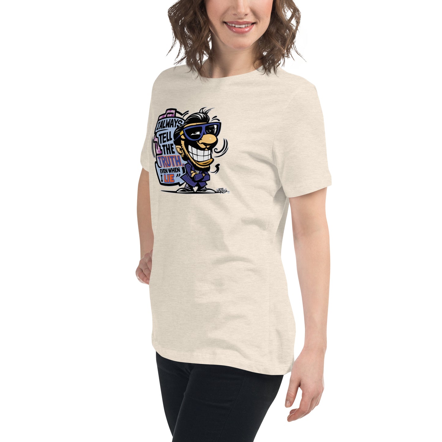 Graffytees Truth & Lies Women's Relaxed T-Shirt