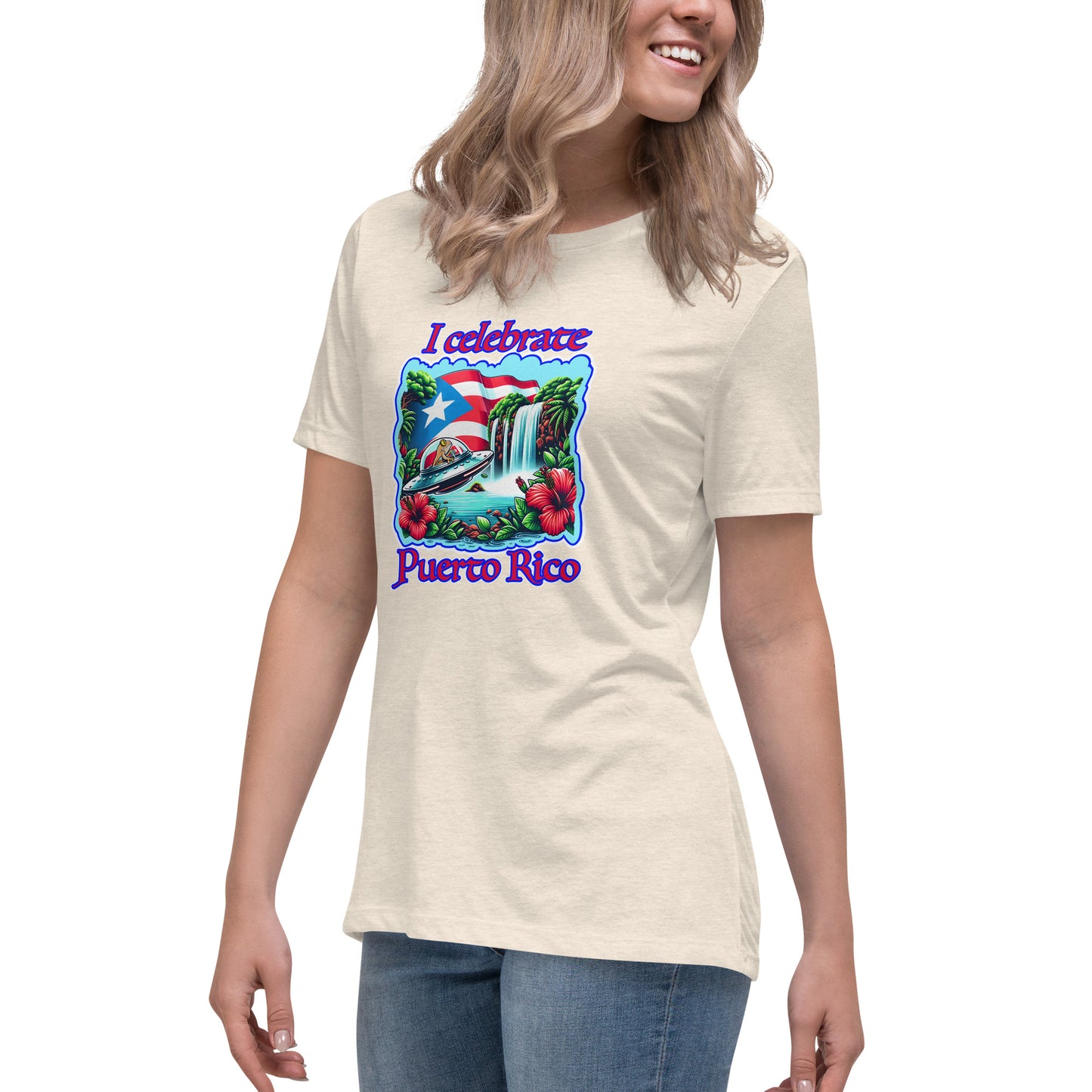 Graffytees I celebrate Puerto Rico Women's Relaxed T-Shirt