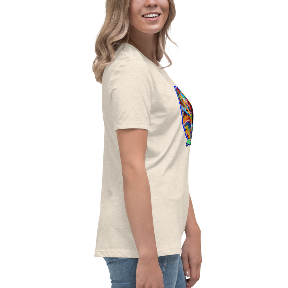 Graffytees Artful Alienz colorful graffiti design Women's Relaxed T-Shirt