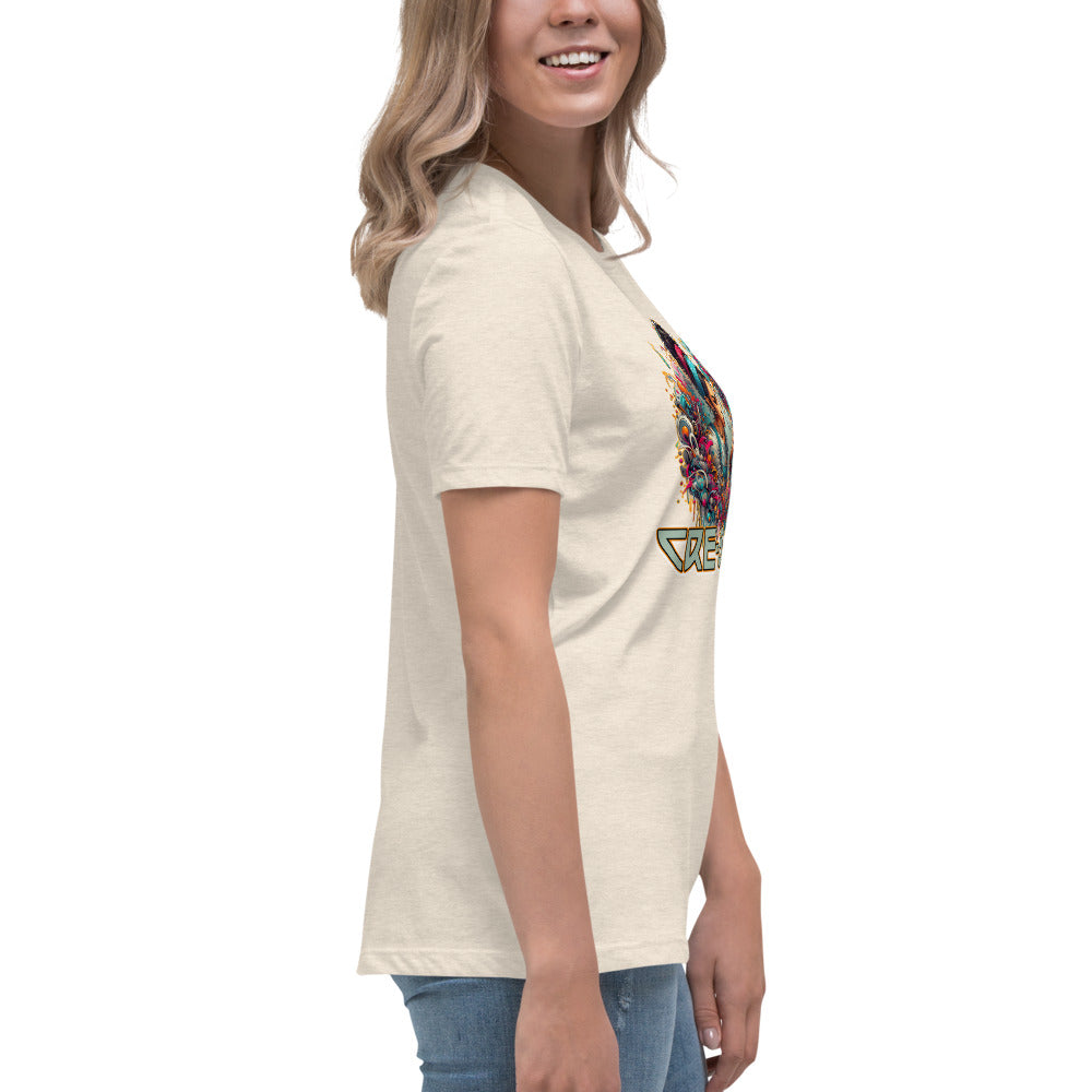 GraffyTees CRE-8 Art girl graph Artist Women's Relaxed T-Shirt