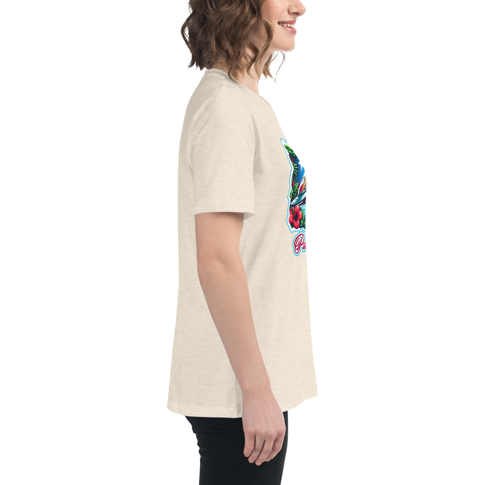 Graffytees Puerto Rico Coqui in UFO Women's Relaxed T-Shirt