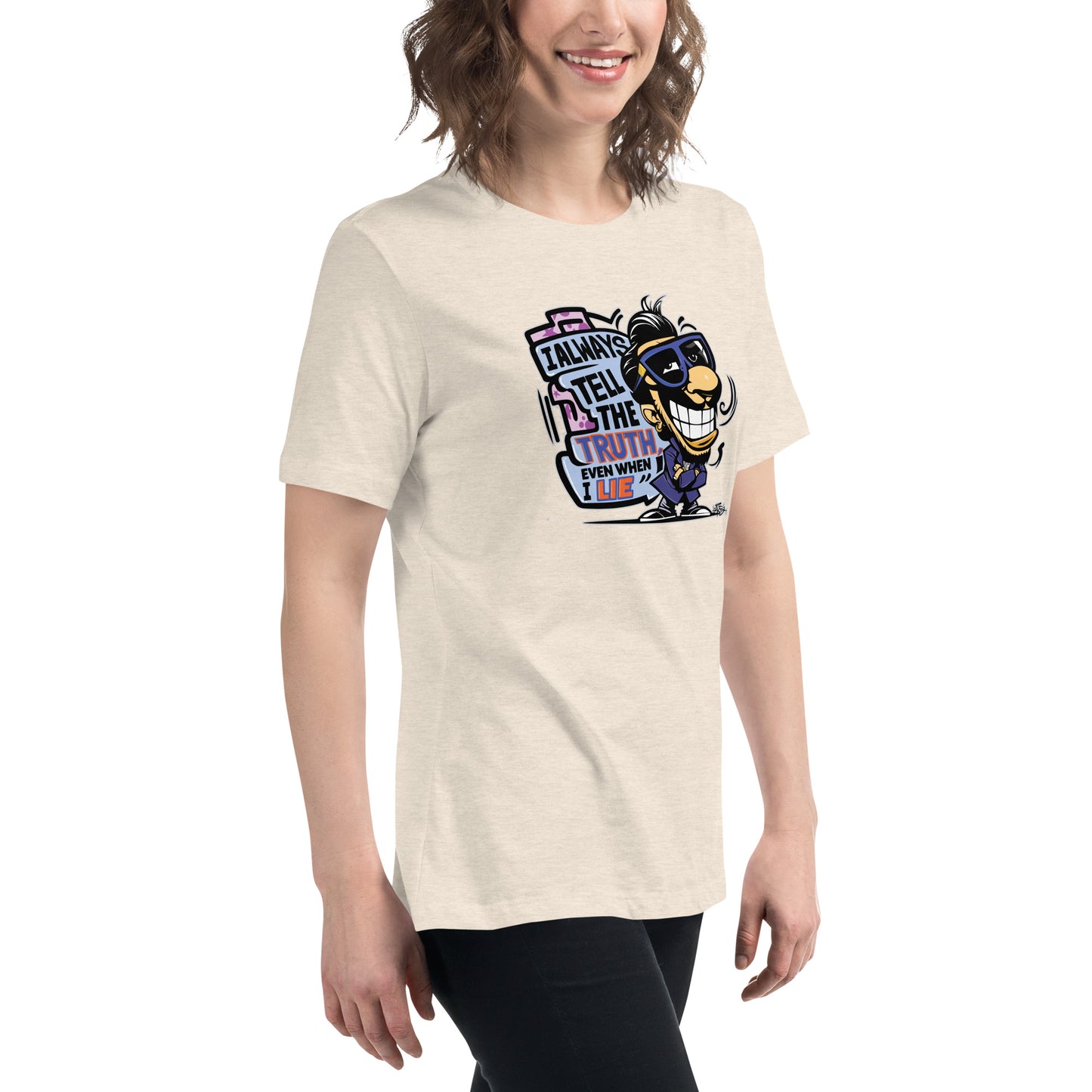 Graffytees Truth & Lies Women's Relaxed T-Shirt