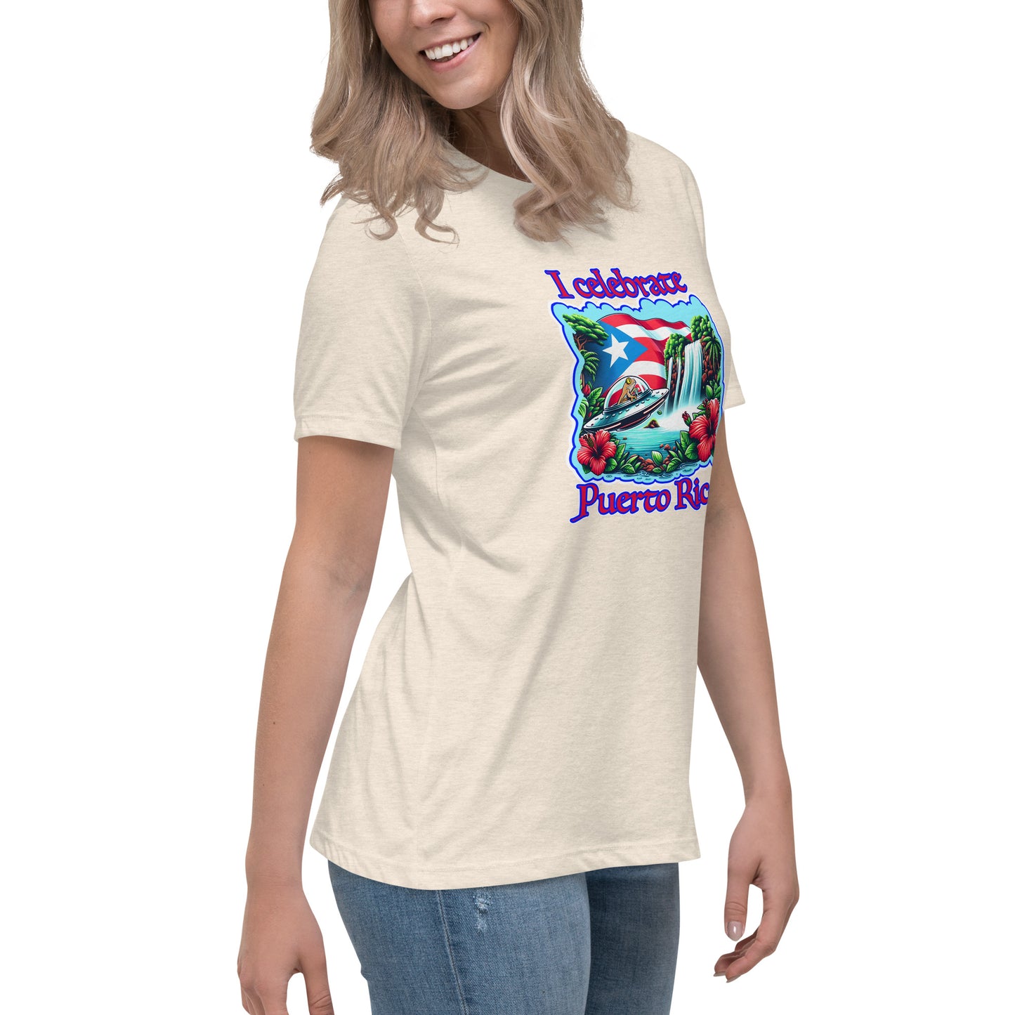 Graffytees I celebrate Puerto Rico Women's Relaxed T-Shirt