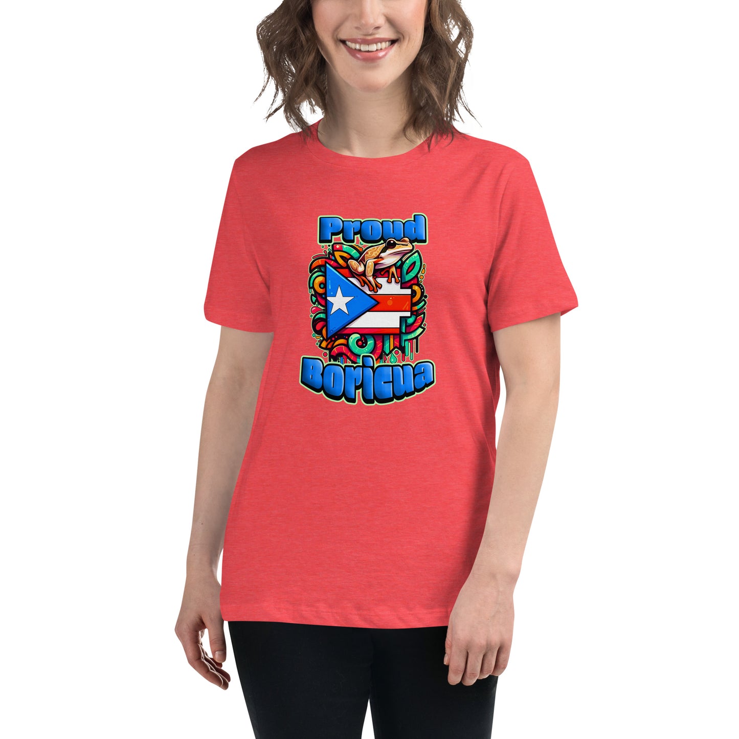 Graffytees Proud Boricua Women's Relaxed T-Shirt