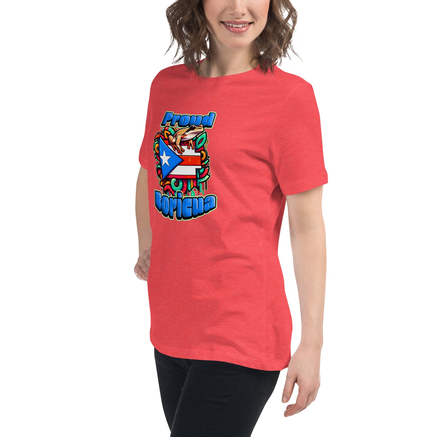 Graffytees Proud Boricua Women's Relaxed T-Shirt