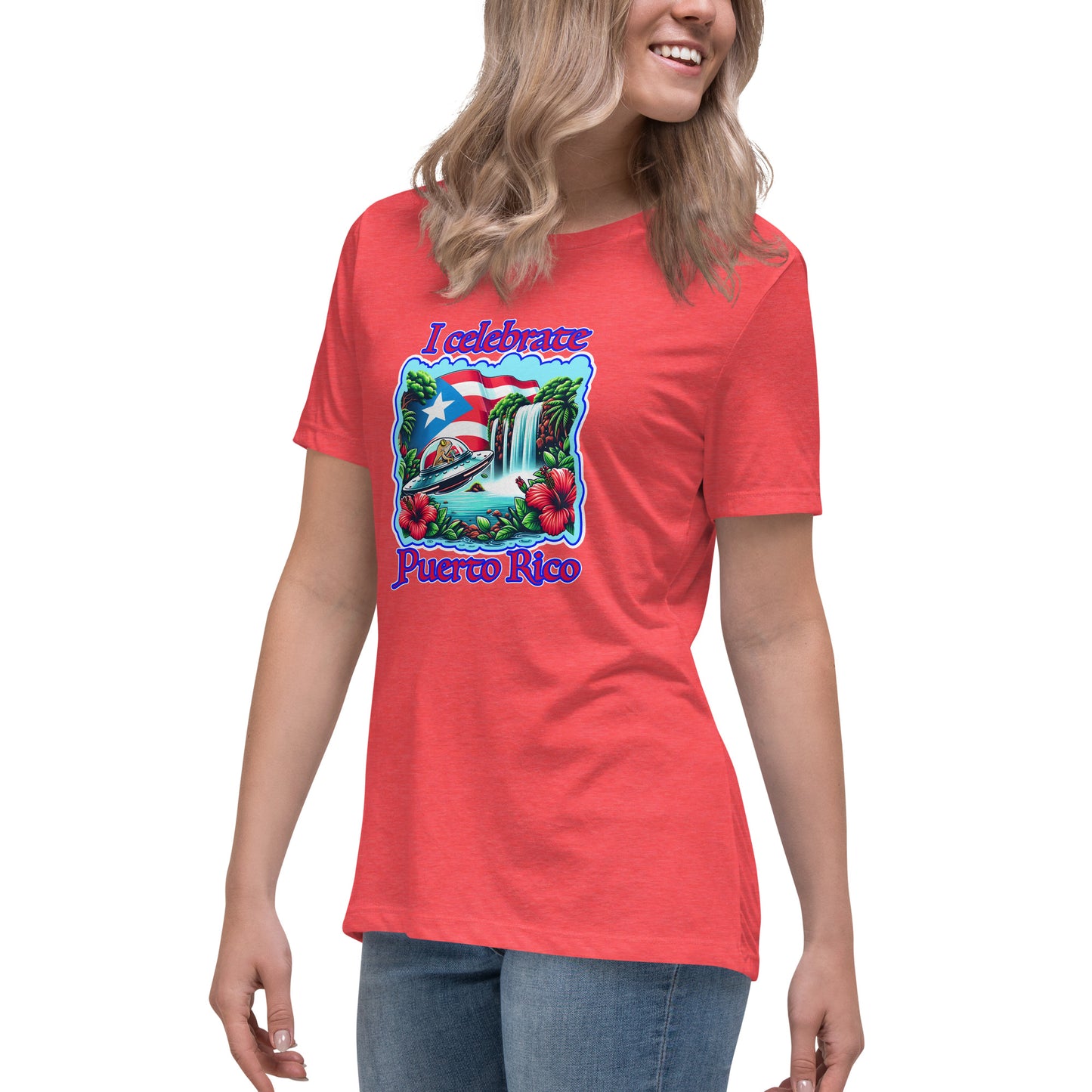 Graffytees I celebrate Puerto Rico Women's Relaxed T-Shirt