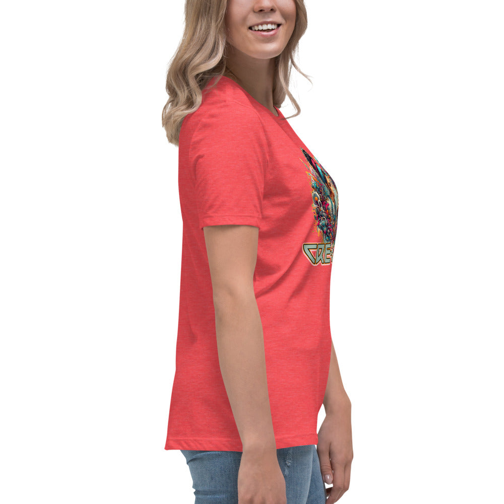 GraffyTees CRE-8 Art girl graph Artist Women's Relaxed T-Shirt