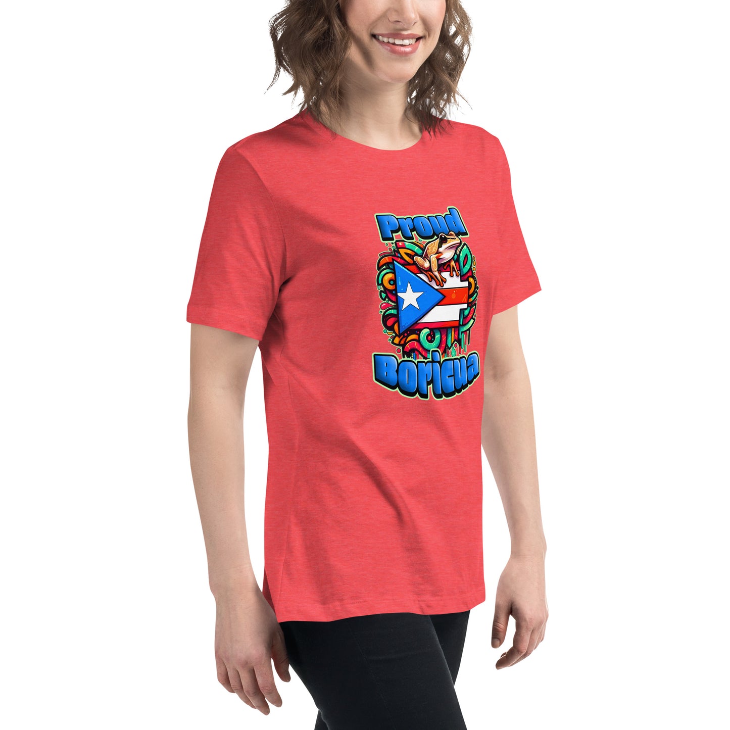 Graffytees Proud Boricua Women's Relaxed T-Shirt