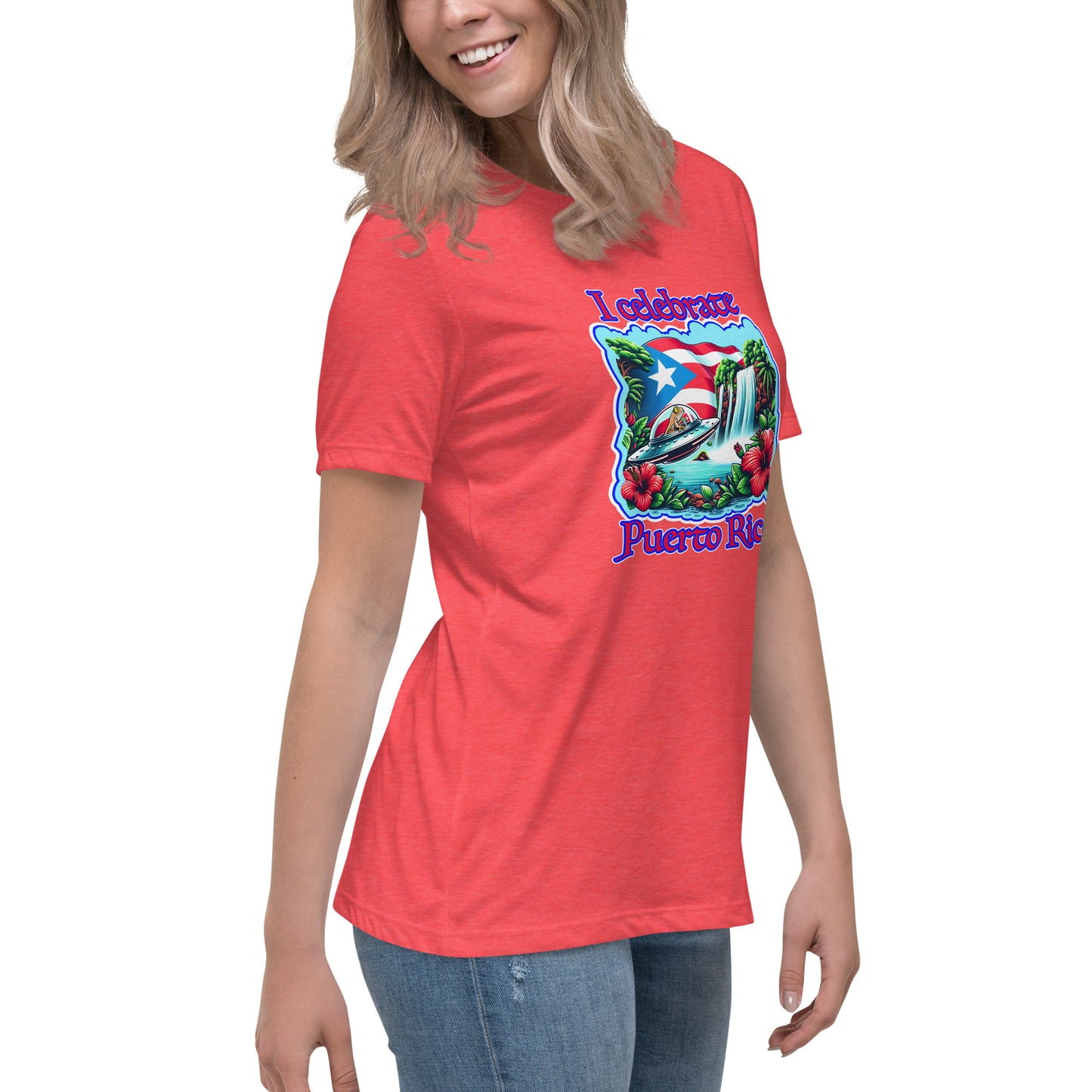 Graffytees I celebrate Puerto Rico Women's Relaxed T-Shirt