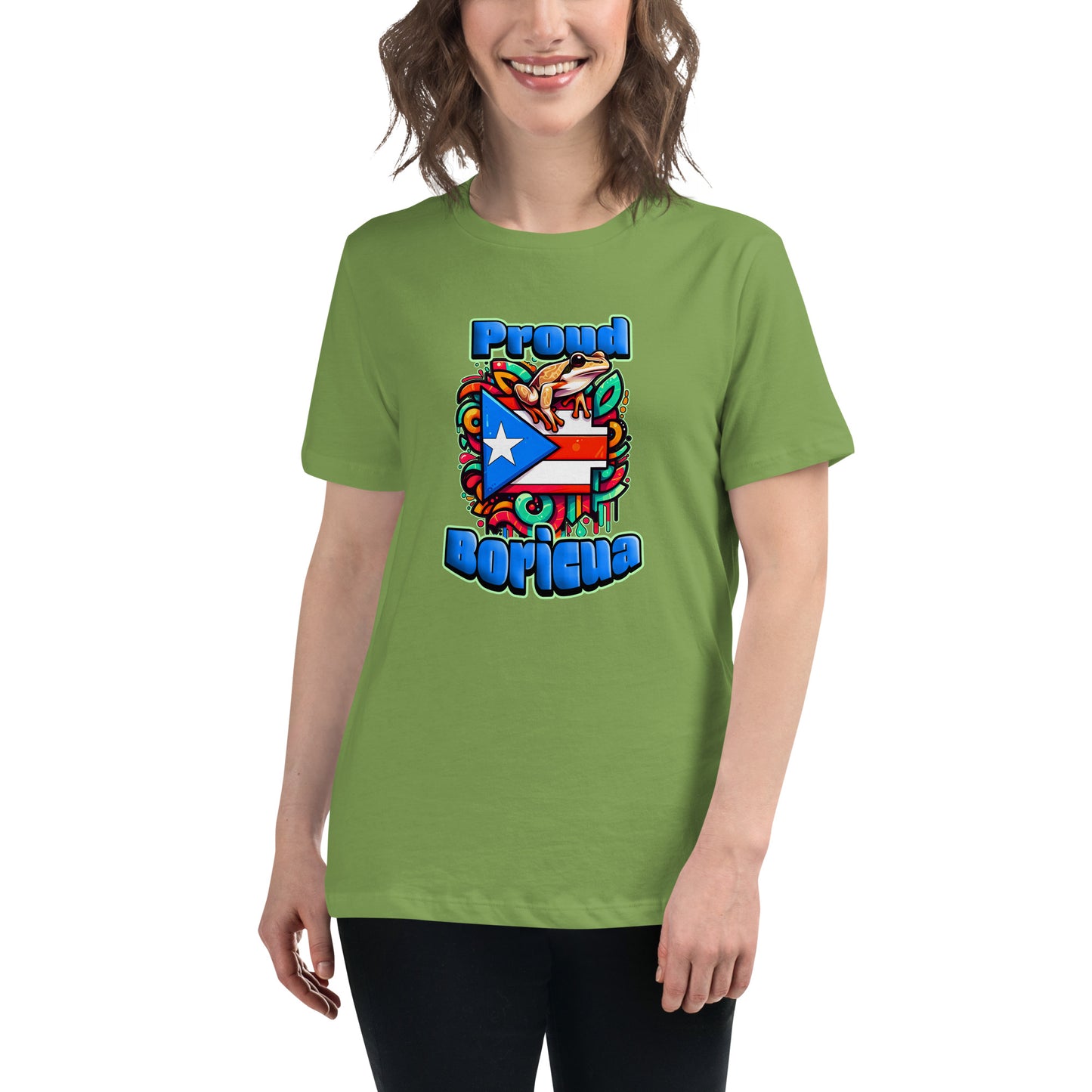 Graffytees Proud Boricua Women's Relaxed T-Shirt