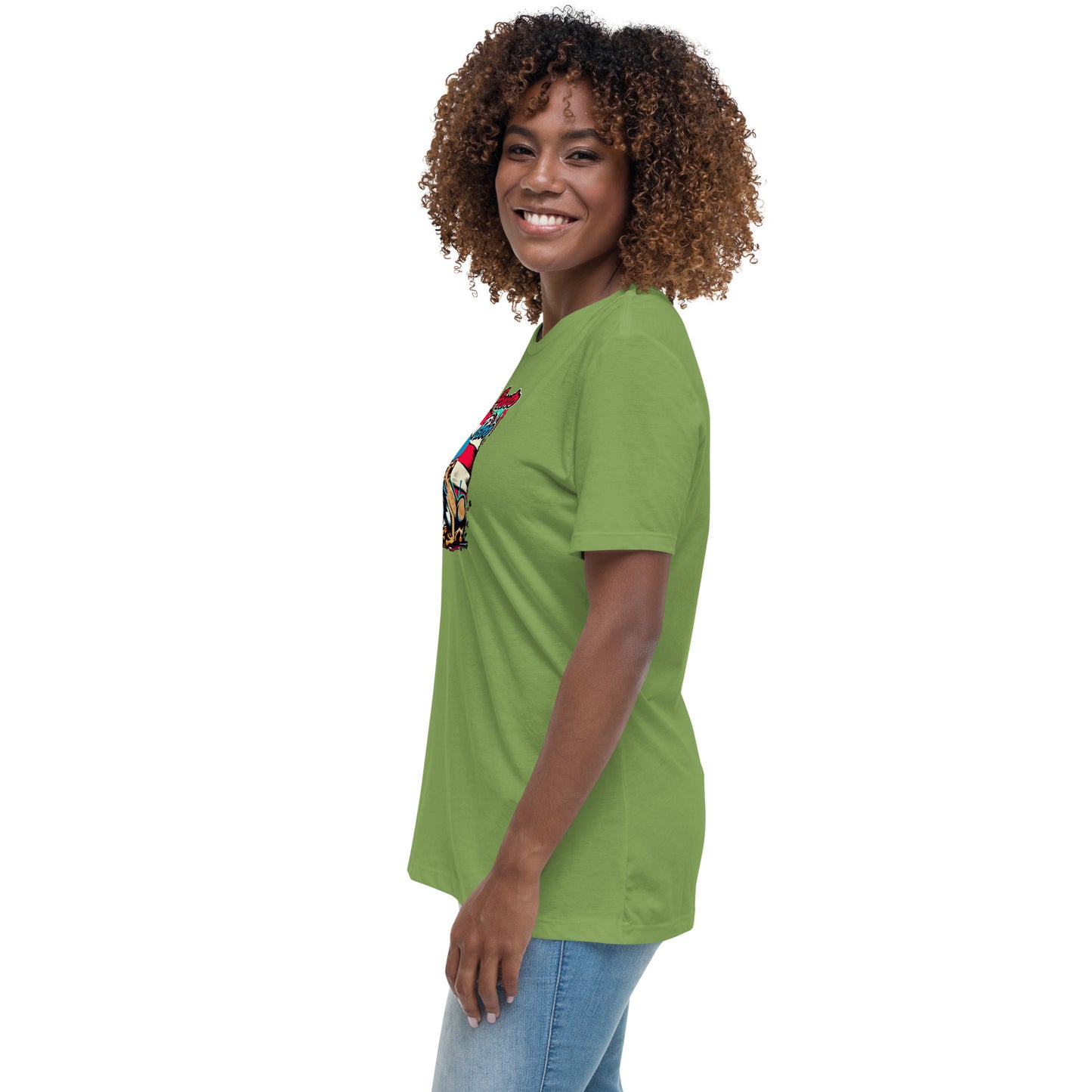 Graffytees Puerto Rico flag and Coqui Women's Relaxed T-Shirt