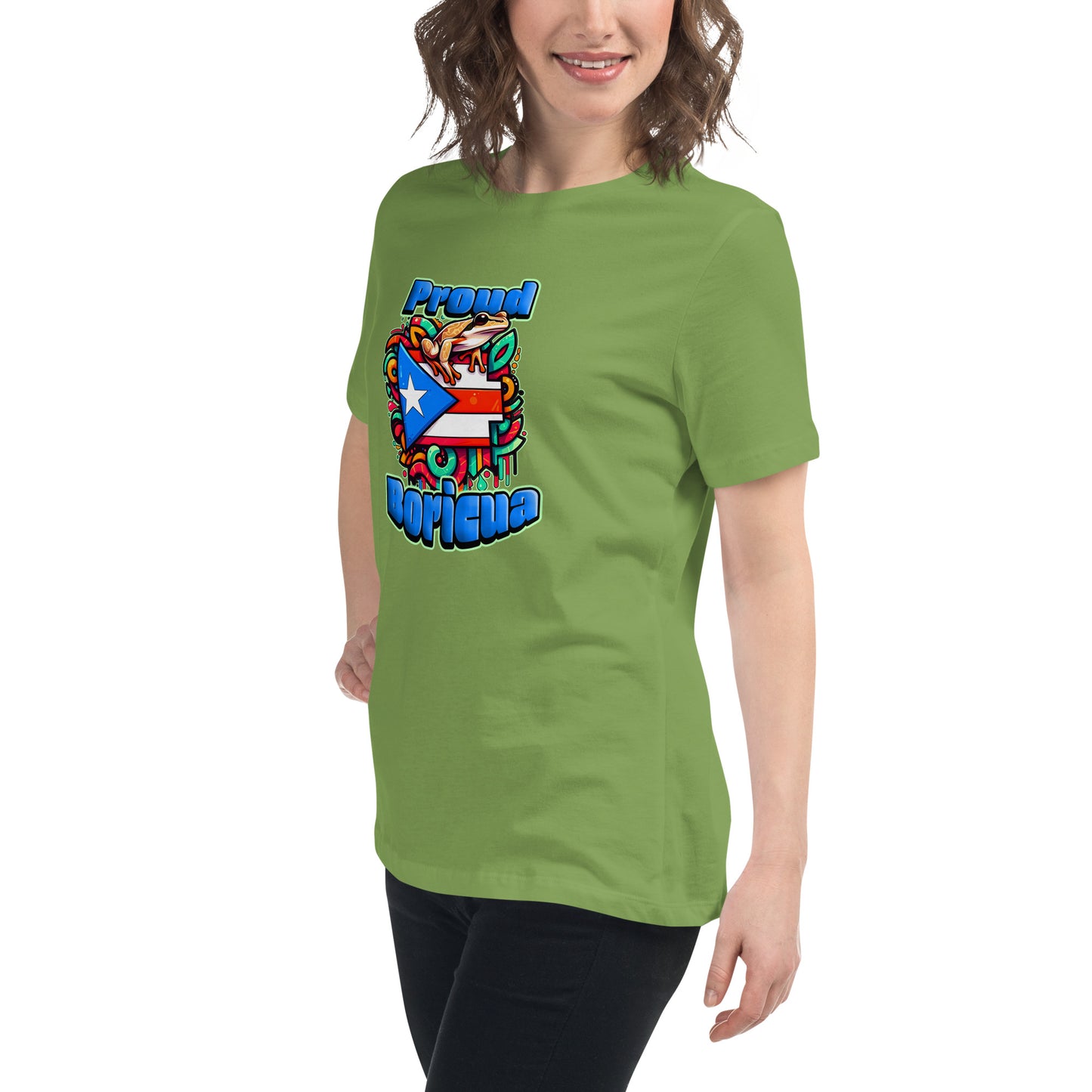 Graffytees Proud Boricua Women's Relaxed T-Shirt