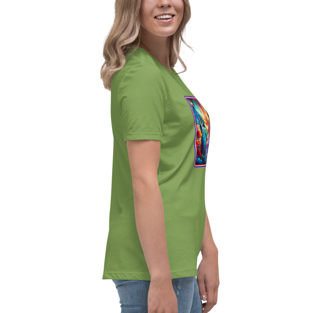 Graffytees Happy 4th of July Women's Relaxed T-Shirt