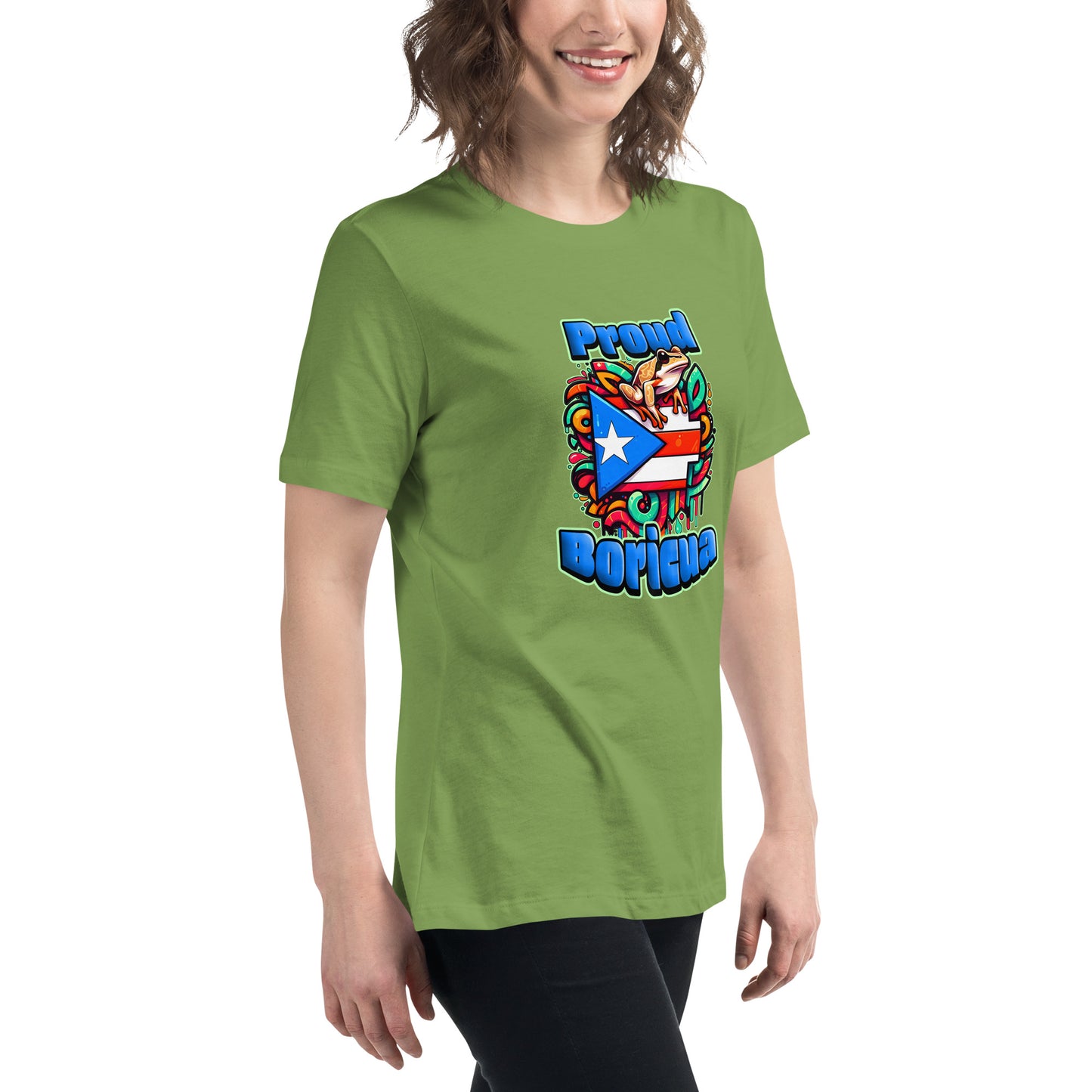 Graffytees Proud Boricua Women's Relaxed T-Shirt