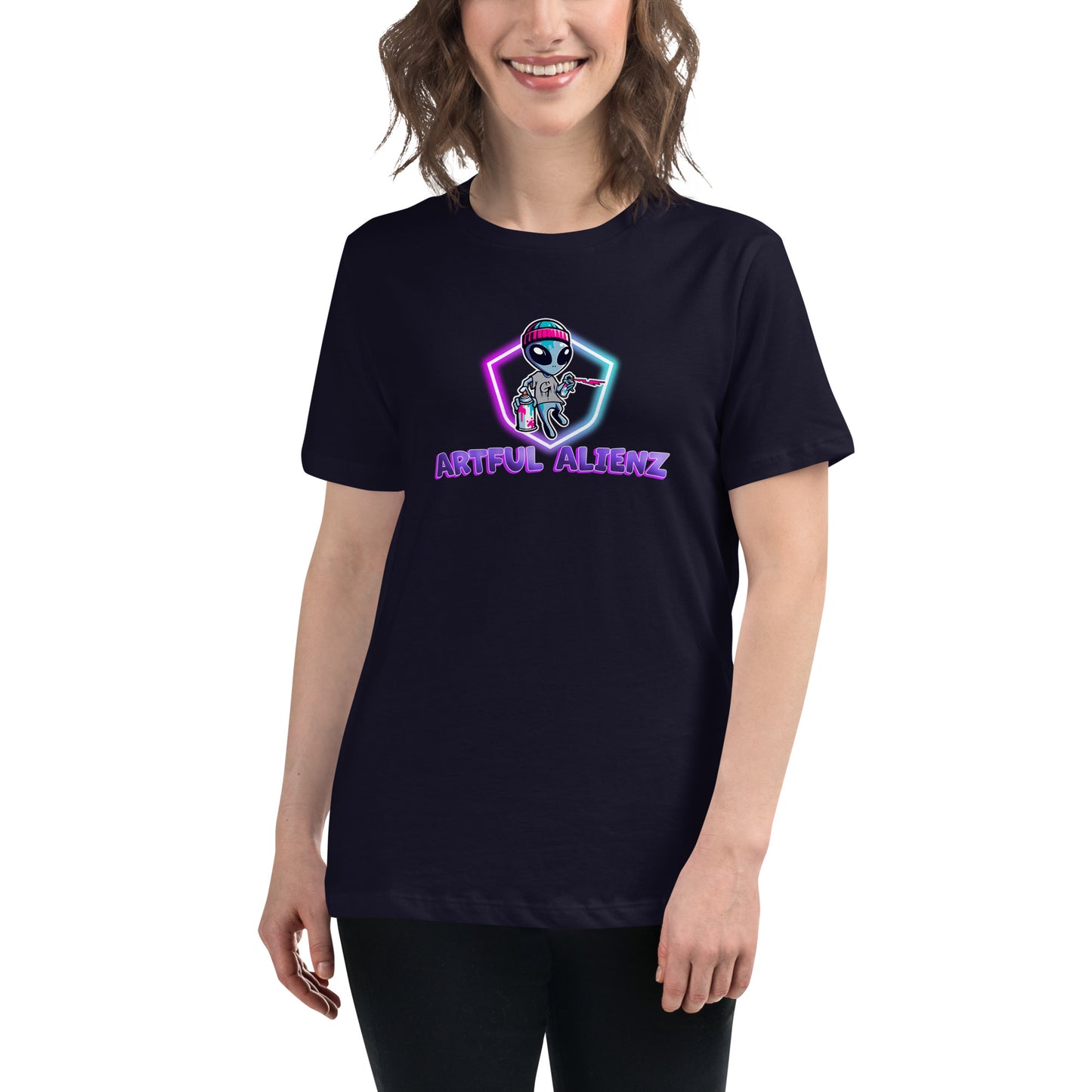 Artful Alienz logo Women's Relaxed T-Shirt