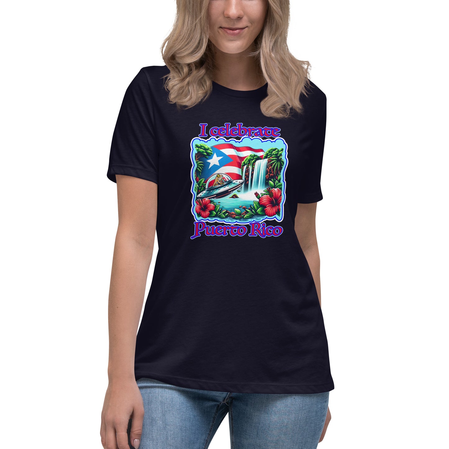 Graffytees I celebrate Puerto Rico Women's Relaxed T-Shirt